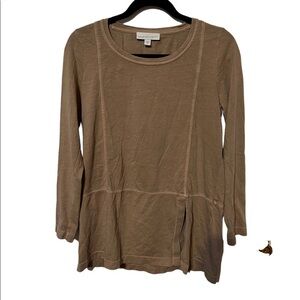 PureJill 100% Organically Grown Cotton Long Sleeve Tunic Top Size Small